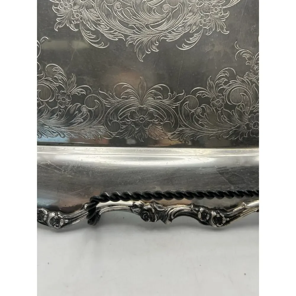 Silverplate International Silver Co. “American Rose” Serving Platter